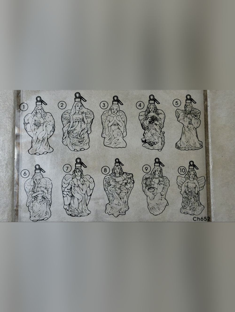 Thomas Pacconi Classics Angels Blown Glass Angel Christmas Ornaments - set of 10 - Picture 4 of 16